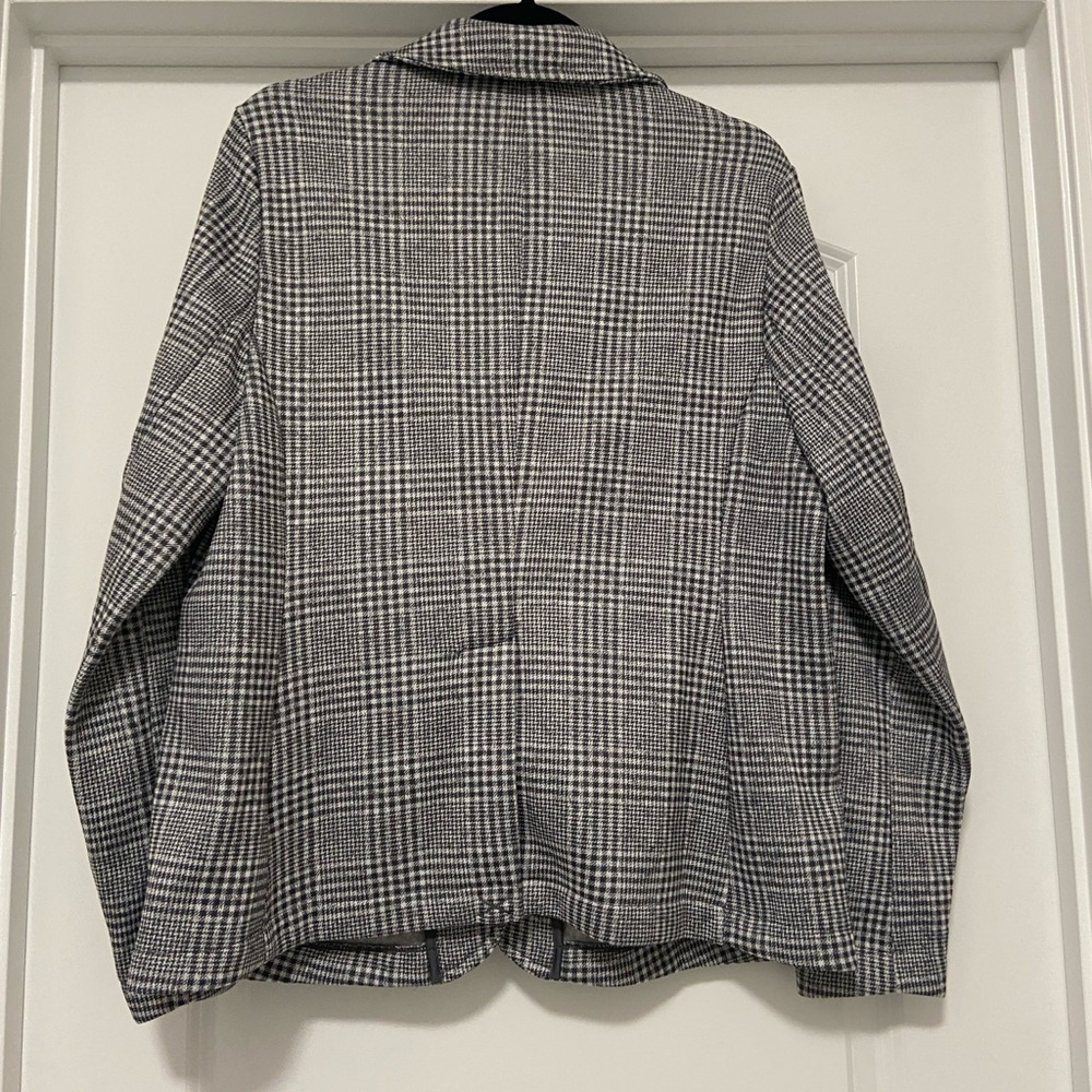 Land End blazer Black and White Plaid Blazer - Picture 2 of 9